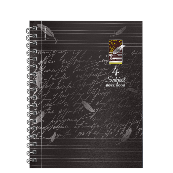 4 Subject Wire O Wire notebook Black front view