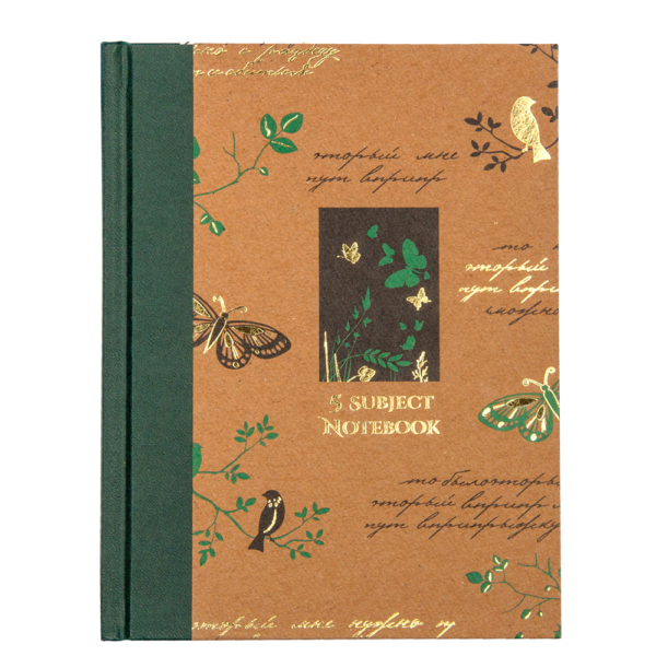 5 Subject Rustic Notebook B Front