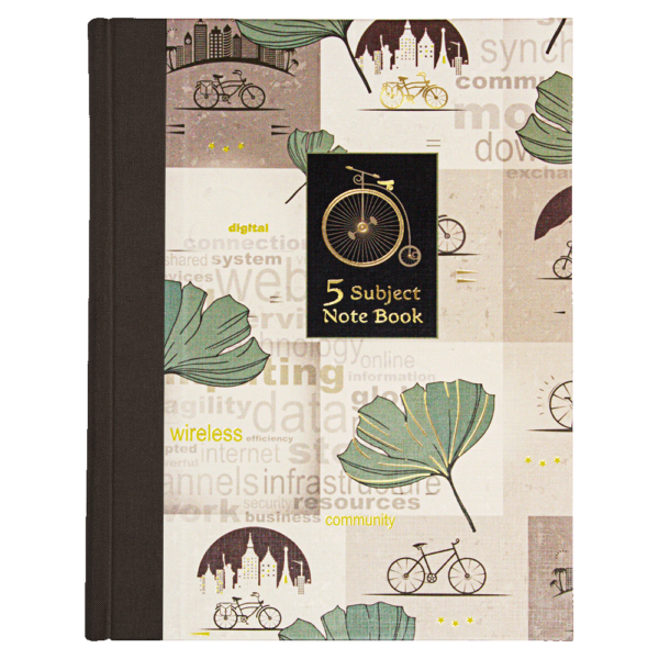 5 subject inscribe notebook B design front