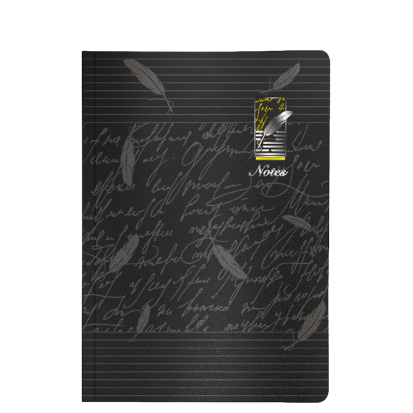 Layflat notebook_Black_Front